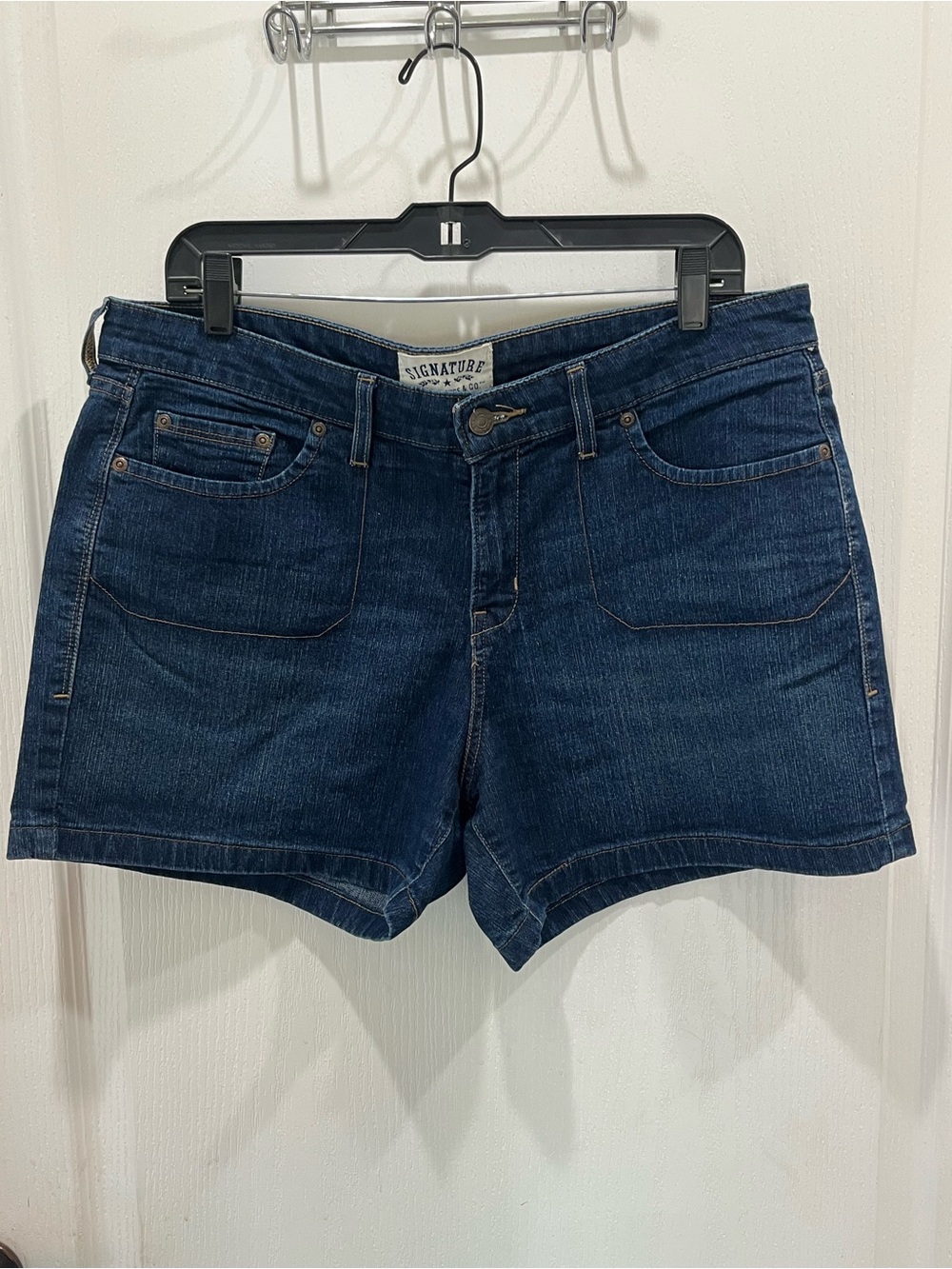 Signature by Levi Strauss Dark Blue Denim Shorts